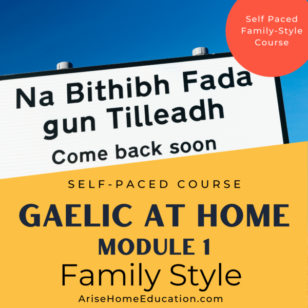 image of Scottish Gaelic at Home family styel, self-paced class from AriseHomeEducation.com