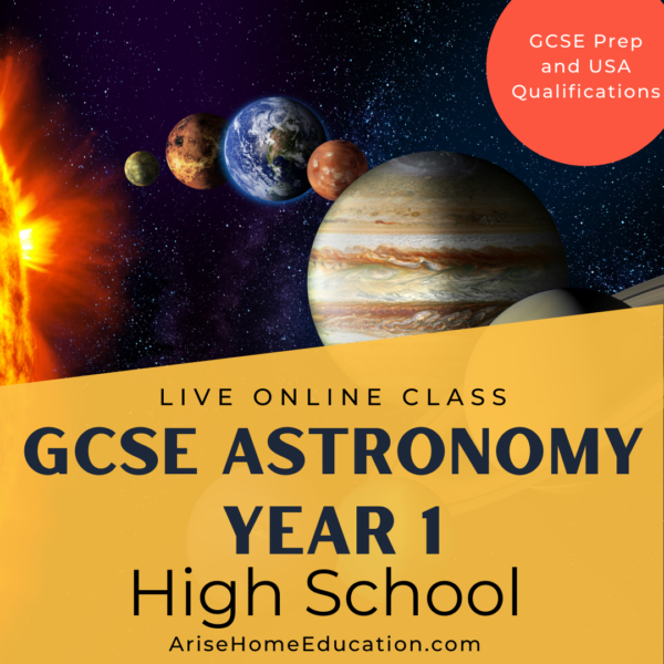 image of GCSE AstronomyYear 1 AriseHomeEducation.com online class.