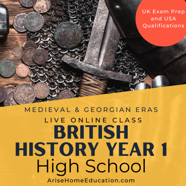 image of British History Year 1: Medival & Georgian Eras online course at AriseHomeEducation.com