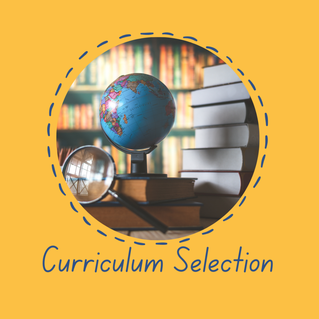 Image of schoolbooks, globe and magnifyingglass in library with text overlay. Curriculum selection for the UK & US Models to help you build strong foundations and create a life-giving, nurturing, Christian home education learning environment for families in the UK & Europe with Home Ed coaching.