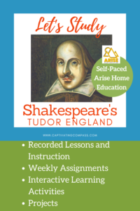 image of Let's Study Shakespeare's Tudor England, a british history self-paced course at AriseHomeEducation.com