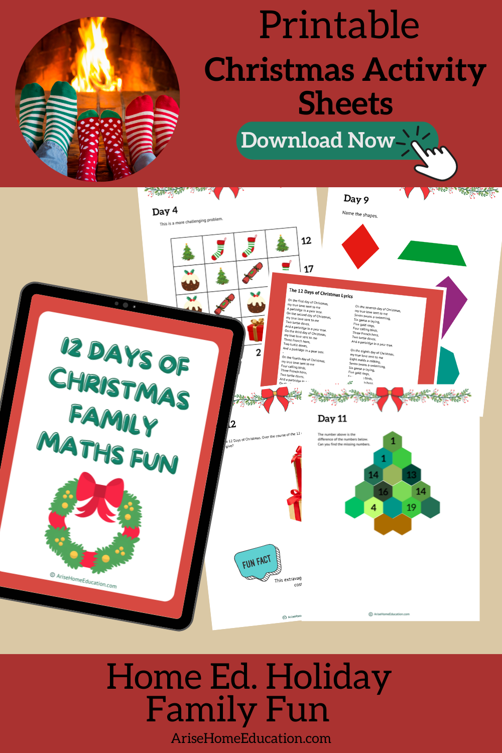 Christmas Activity Sheets Printable: Math Fun