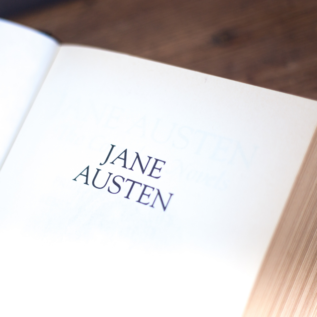 image of book with text overlay. Pride and Prejudice Jane Austen Book Review from AriseHomeEducation.com
