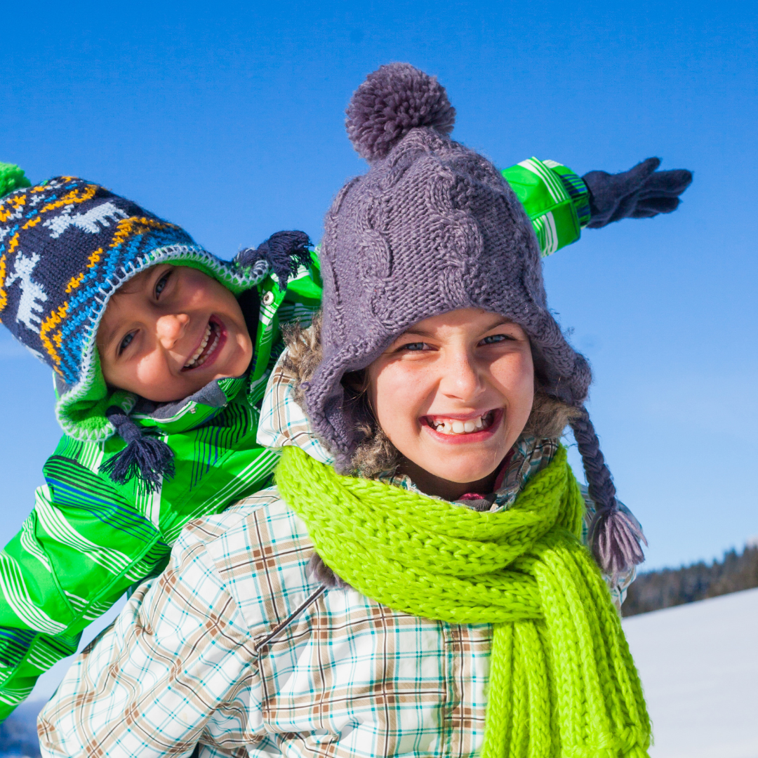 image of kids enjoying winter activities for kids from AriseHomeEducation.com