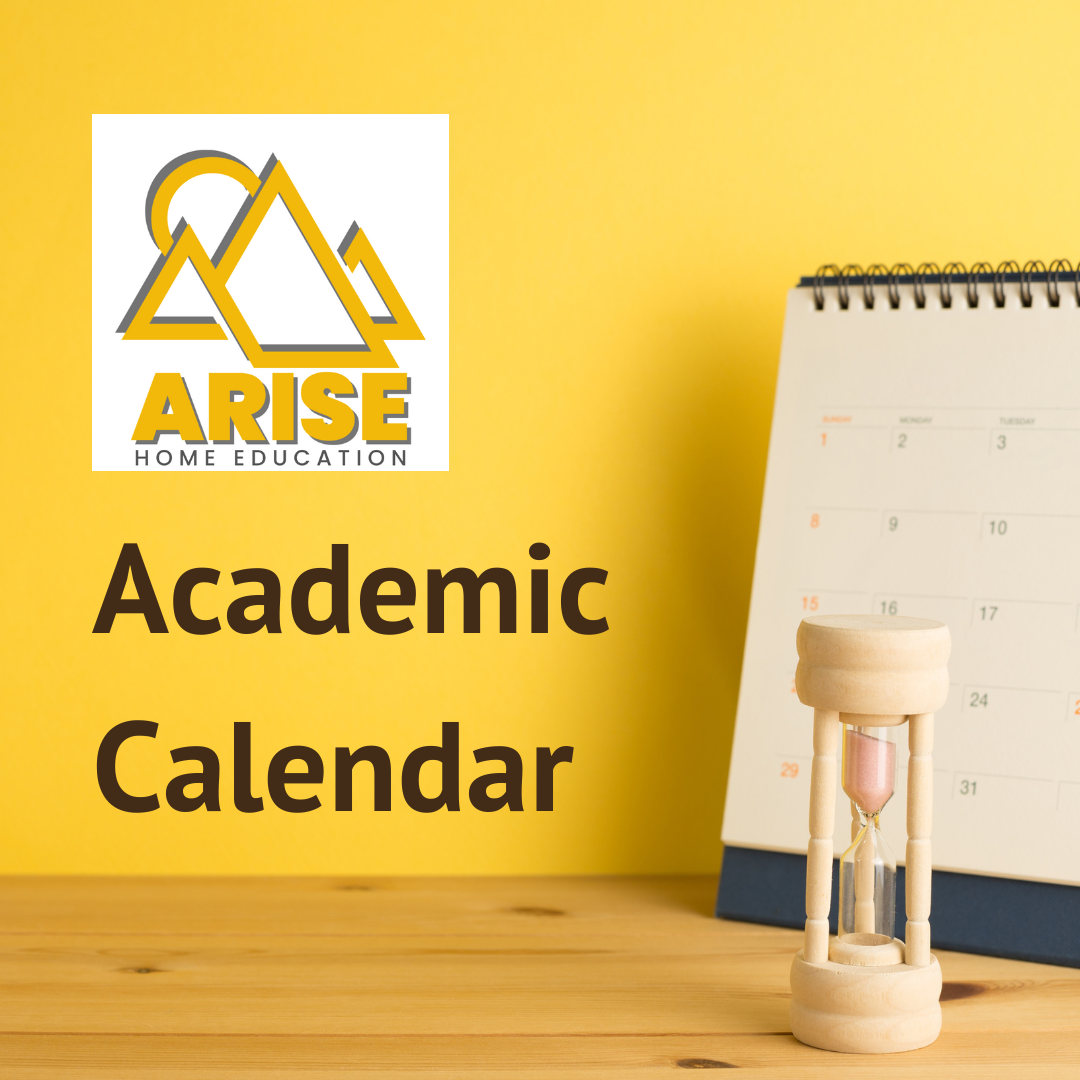 imge of academic calendar for AriseHomeEducation.com