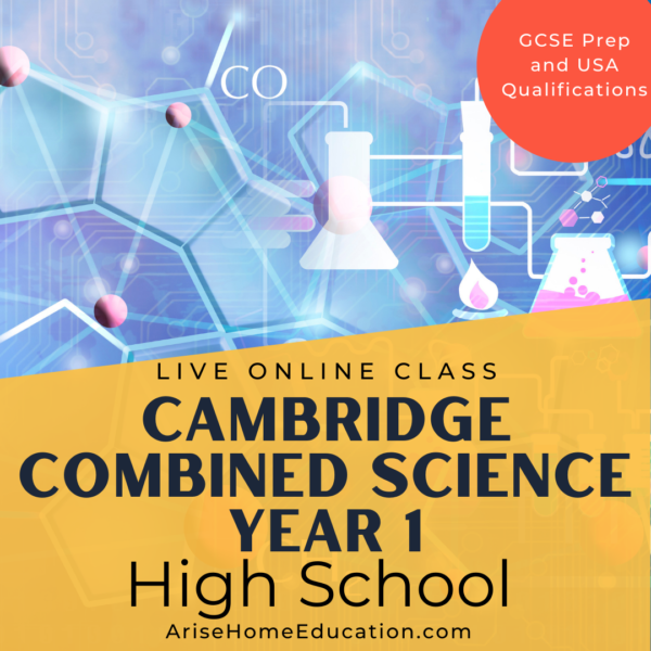 image of Cambridge Combined Science Year 1 for high schoolers at AriseHomeEducation.com