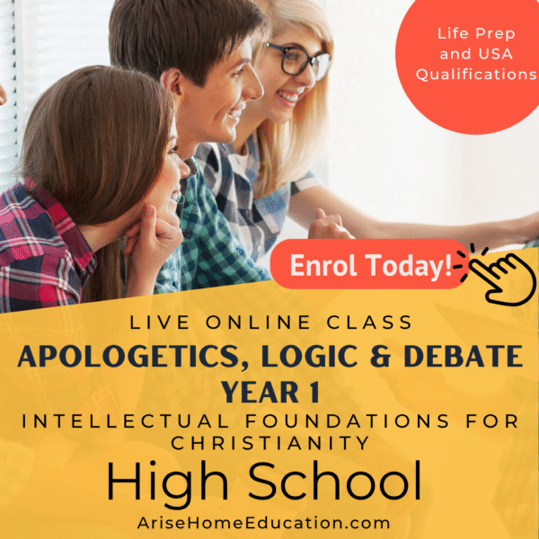 image of Apologetics, Logic & Debate Year 1 online class at AriseHomeEducation.com