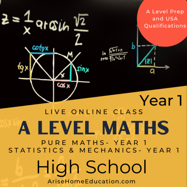 image of A Level Maths | AS Level Maths course at AriseHomeEducation.com