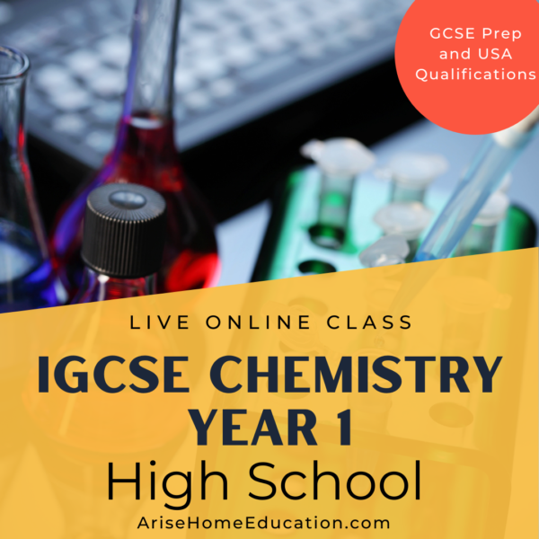 image of iGCSE Chemisry Year 1 AriseHomeEducaton.com online course for high schoolers.