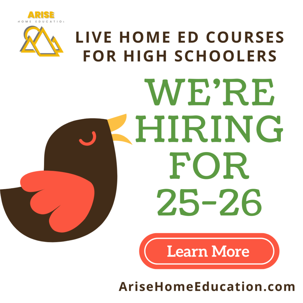 image of annouce that Arise Home Edcuation is hiring tutors.