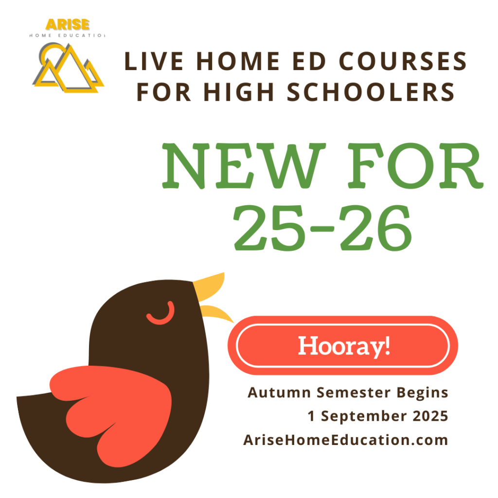 image of bird announcing new class for 25-26 schoolyer at AriseHomeEducaton.com