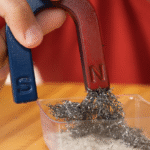 image of student using magnets in IGCSE Physics class at Arise Home Education