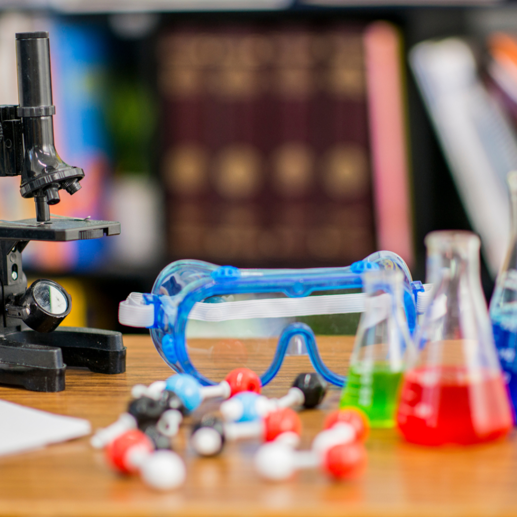 image of science equipment needed for Cambridge Combined Science curriculum at Arise Home Education