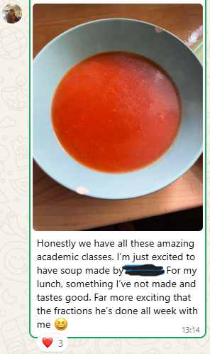 image of Basic Cookery Testimonial for online cooking class at Arise Home Education