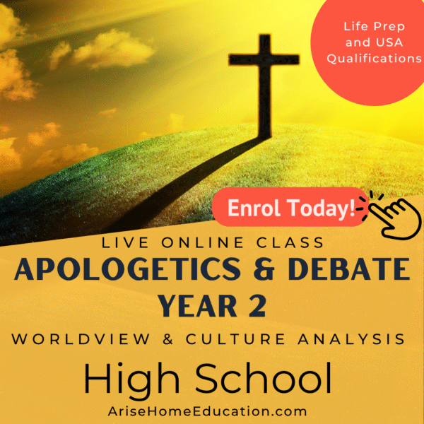 image of High School Apologetics & Debate Year 2 online class at Arise Home Education