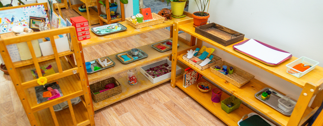 image of Montessori homeschool method set up from Arise Home Education