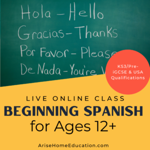 image of Beginning Spanish (KS3/Pre-iGCSE) course at arisehomeeducation.com