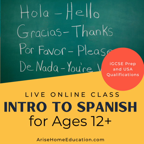 image of Intro to Spanish for KS3 aged students ready for pre-igcse Spanish at AriseHomeEdcuation.com
