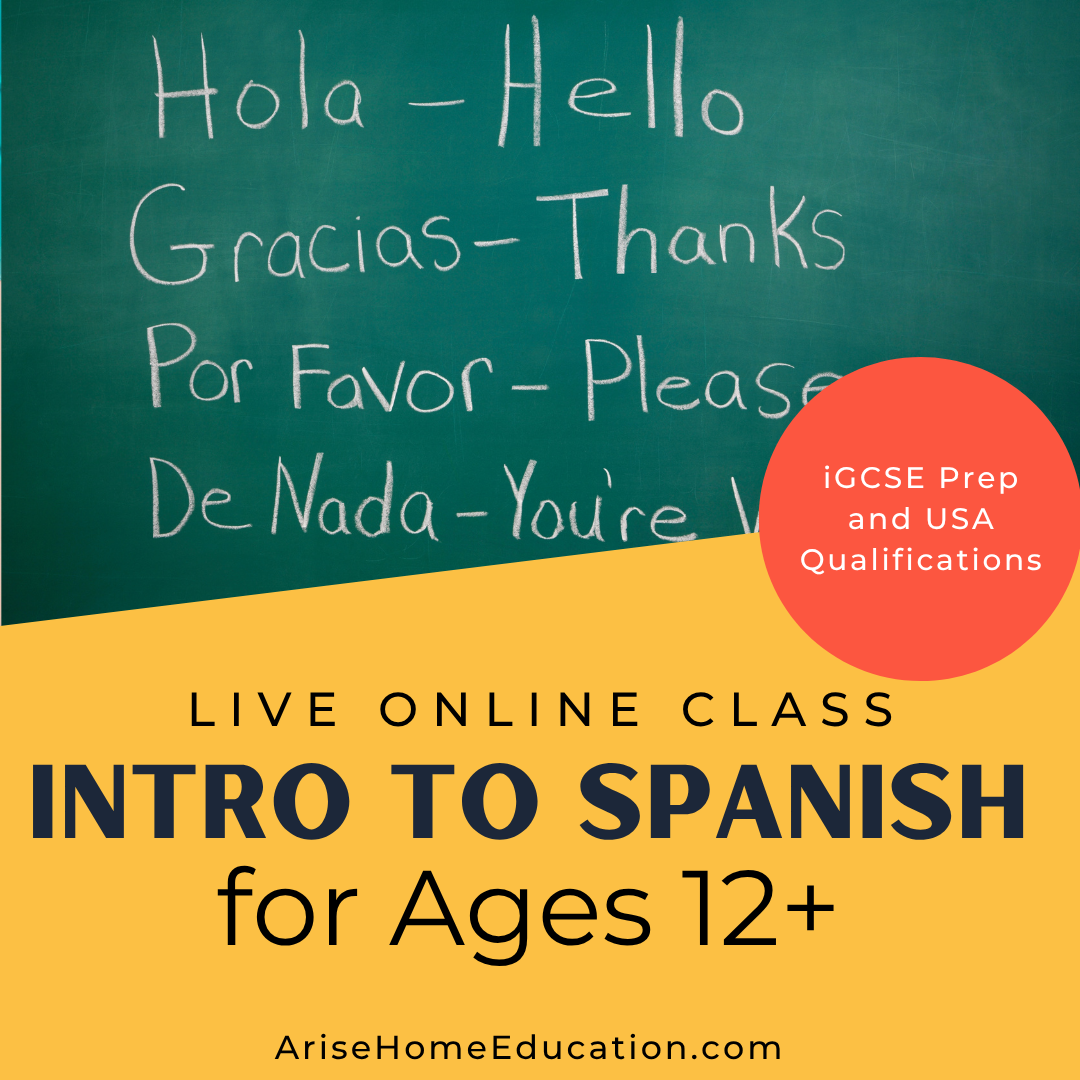 image of Intro to Spanish for KS3 aged students ready for pre-igcse Spanish at AriseHomeEdcuation.com