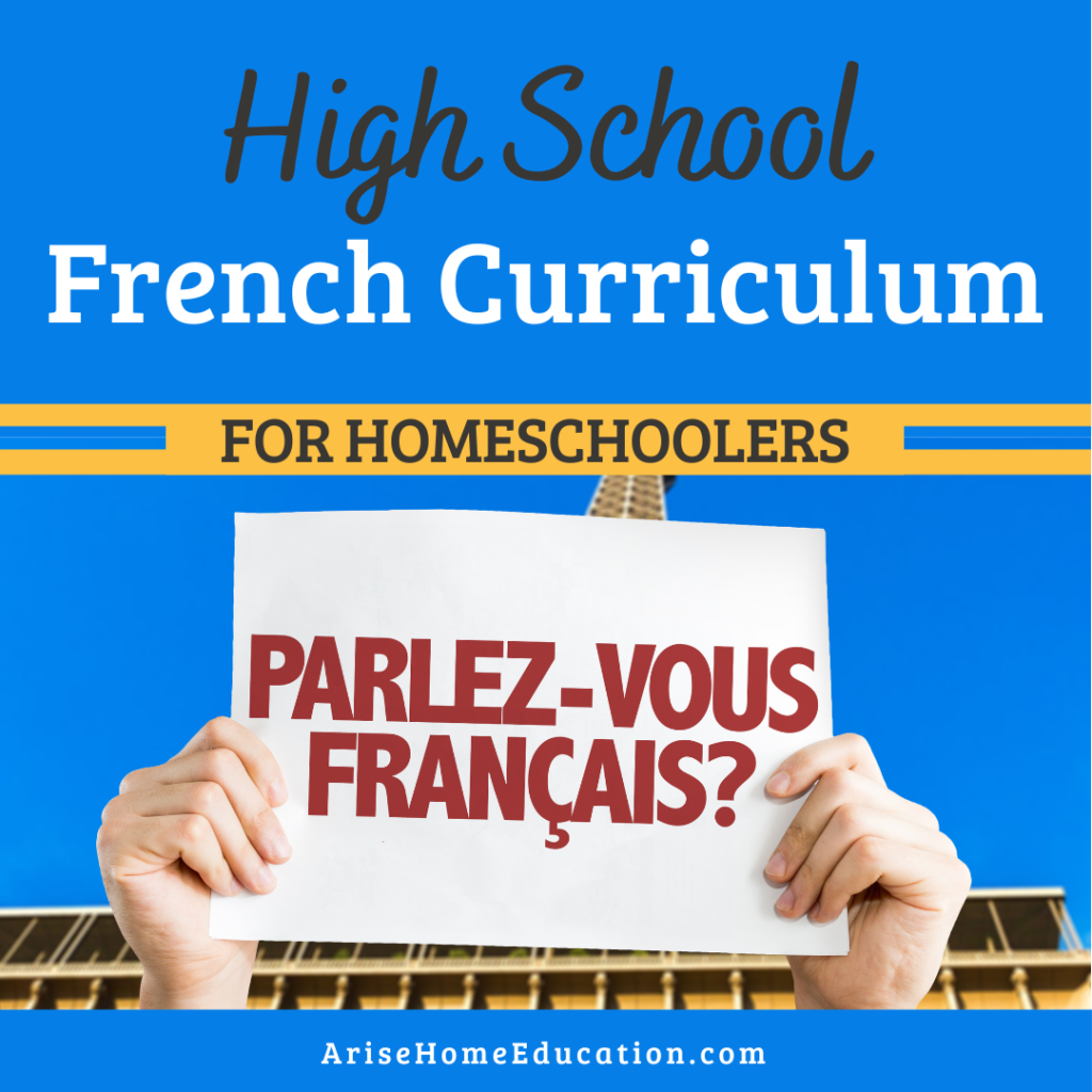image French curriculum for high schoolers from Arise Home Education