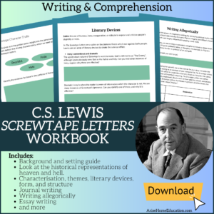 image of CS Lewis Screwtape Letters workbook for British Literature & Composition Year 2 at Arise Home Eduation