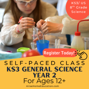image of KS3 general science year 2 for students 13+ at AriseHomeEducation.com