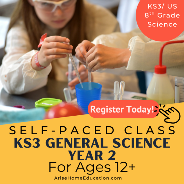 image of KS3 general science year 2 for students 13+ at AriseHomeEducation.com