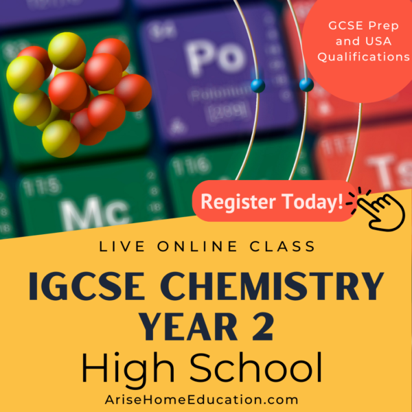image of iGCSE Chemistry Year 2 at AriseHomeEducation.com