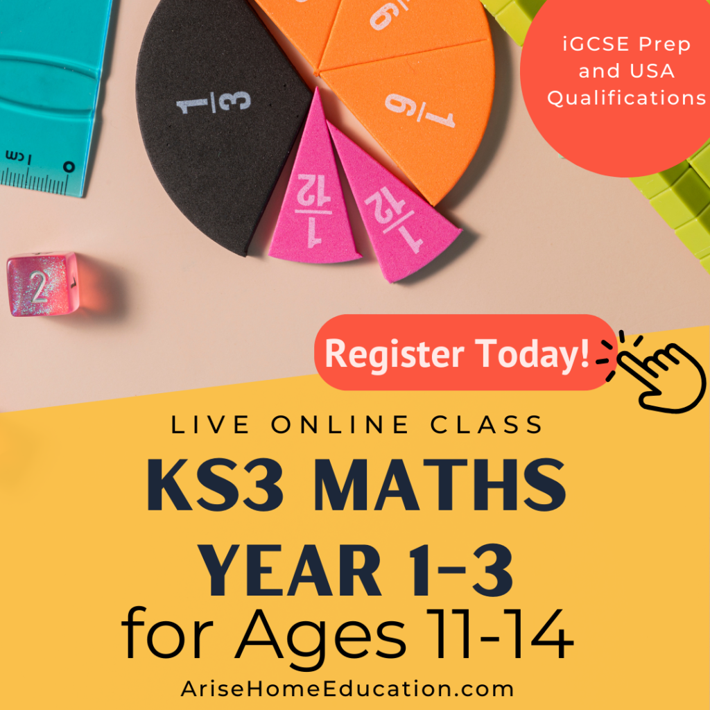 image of KS3 Mathematics Year 1-3 at AriseHomeEducation.com