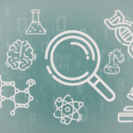 image of icons representinng Secondary Science for Home Educators on chalk board for Arise Home Education