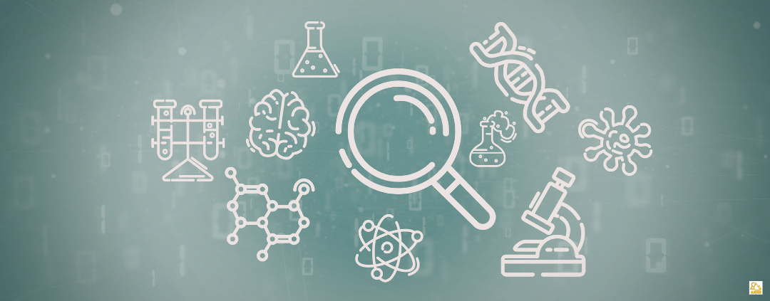 image of icons representinng Secondary Science for Home Educators on chalk board for Arise Home Education