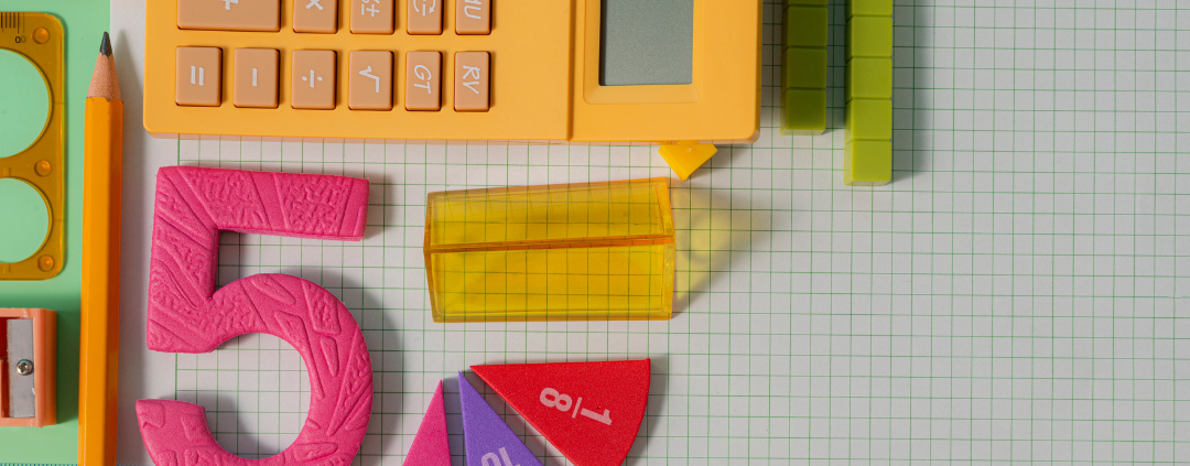 image of items used to learn maths in Functional Skills Maths for Teens at Arise Home Education