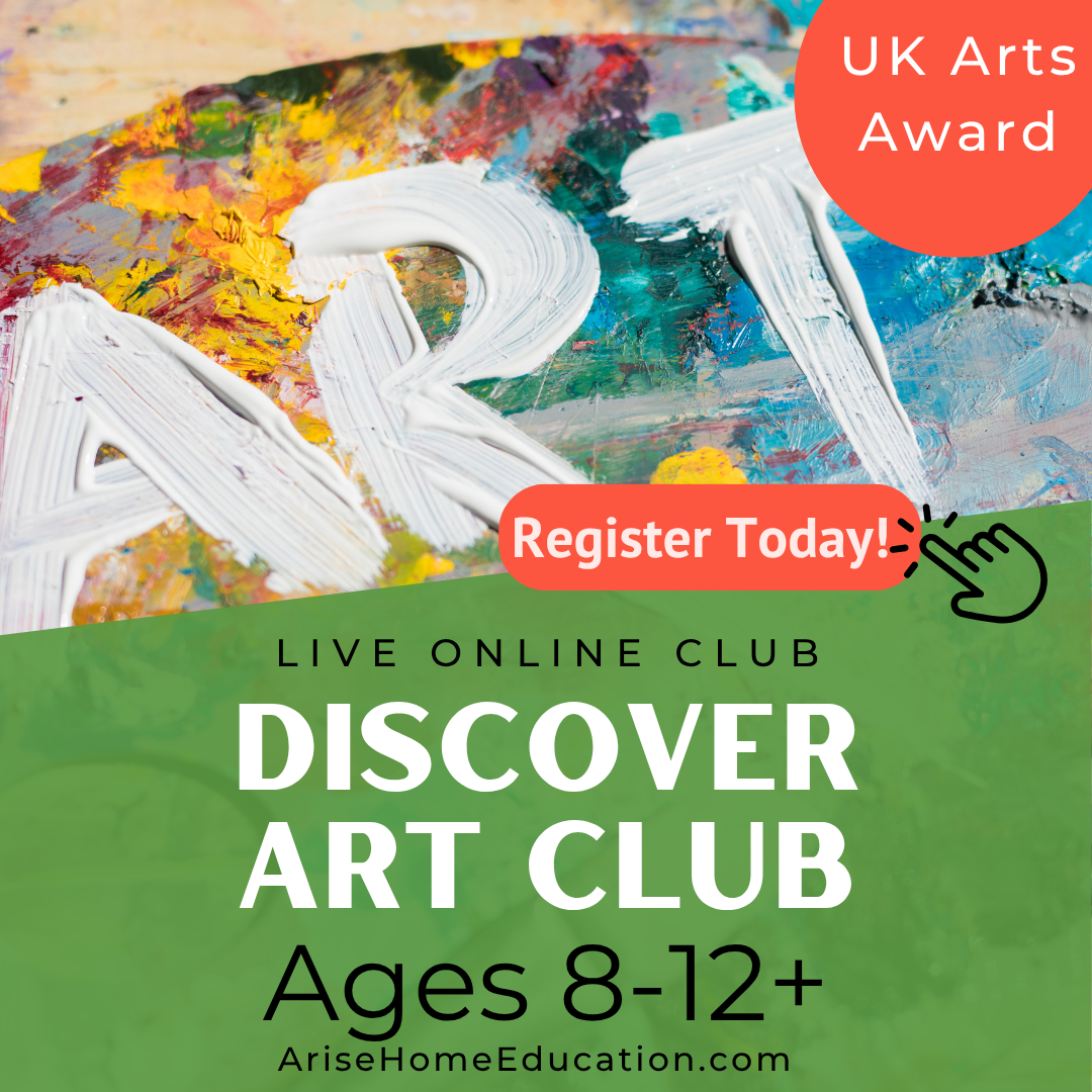 image for Discover Art Club at AriseHomeEducaion.com form home ed students ages 8-12+